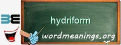 WordMeaning blackboard for hydriform